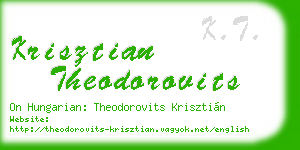 krisztian theodorovits business card